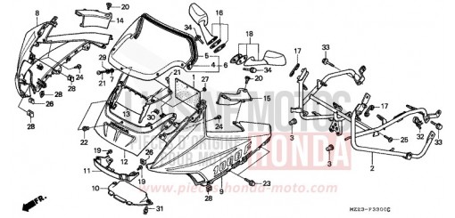 PANNEAU SUPERIEUR CBR1000FR de 1994